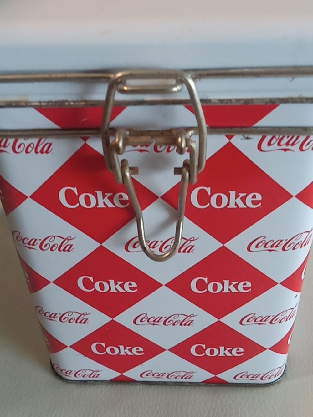 Coca-Cola Red & White Tin Canister - Picture 2 of 5